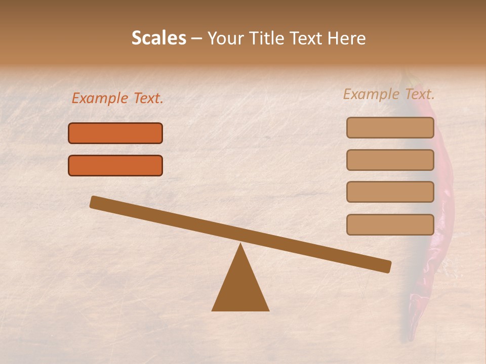 A Red Chili Pepper Sitting On Top Of A Wooden Table PowerPoint Template