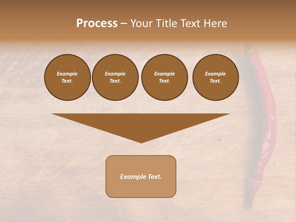A Red Chili Pepper Sitting On Top Of A Wooden Table PowerPoint Template