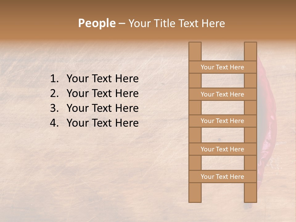 A Red Chili Pepper Sitting On Top Of A Wooden Table PowerPoint Template