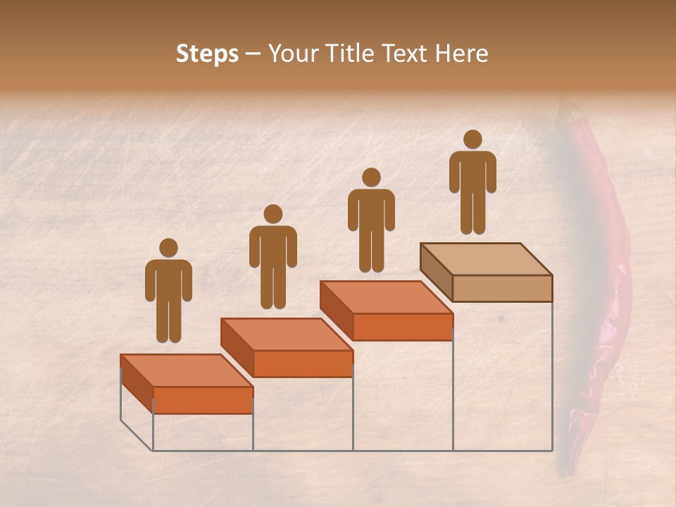 A Red Chili Pepper Sitting On Top Of A Wooden Table PowerPoint Template