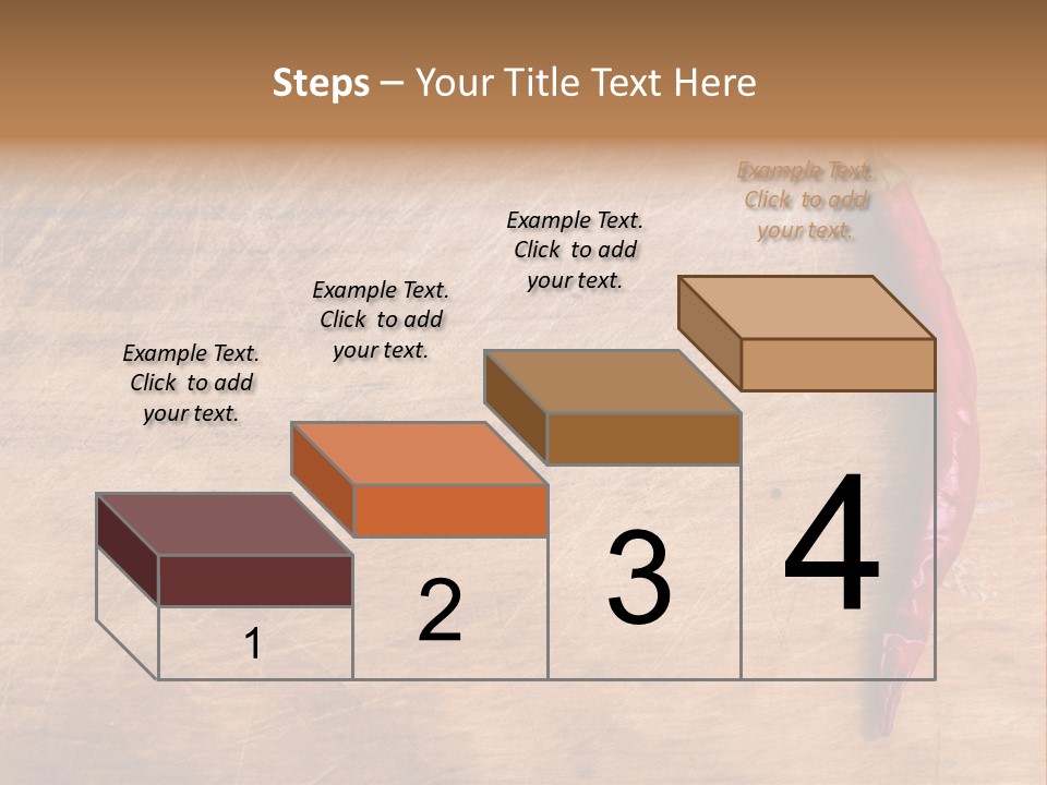 A Red Chili Pepper Sitting On Top Of A Wooden Table PowerPoint Template