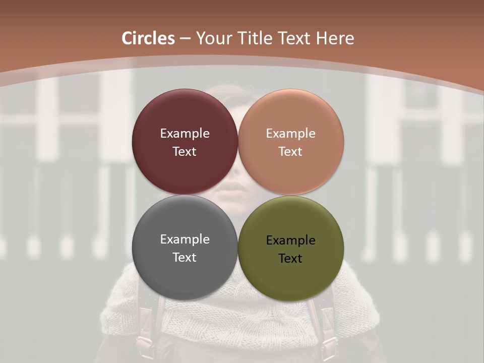 A Woman Standing In Front Of A Green Building PowerPoint Template