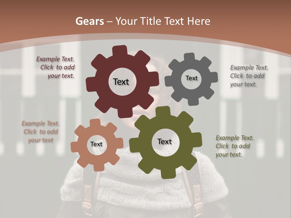 A Woman Standing In Front Of A Green Building PowerPoint Template