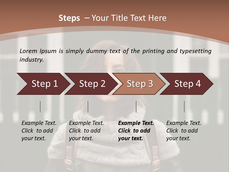 A Woman Standing In Front Of A Green Building PowerPoint Template