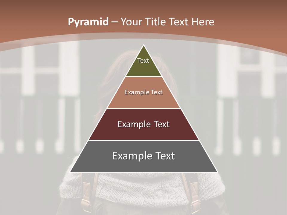 A Woman Standing In Front Of A Green Building PowerPoint Template