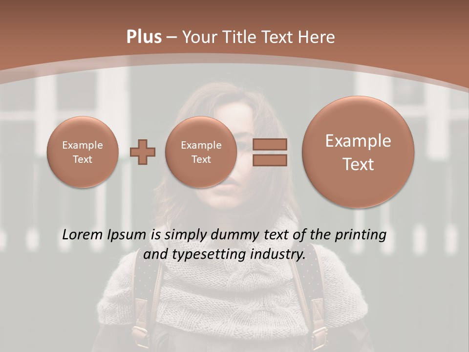 A Woman Standing In Front Of A Green Building PowerPoint Template