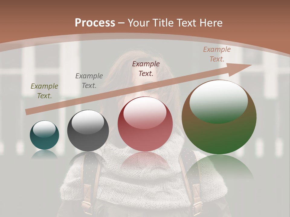 A Woman Standing In Front Of A Green Building PowerPoint Template