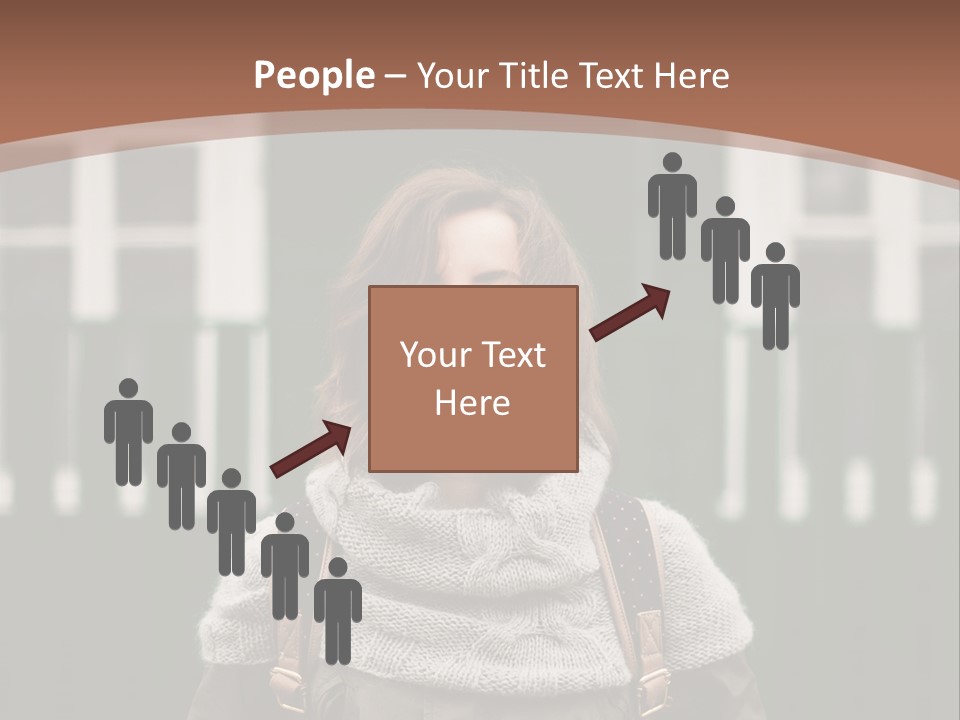 A Woman Standing In Front Of A Green Building PowerPoint Template