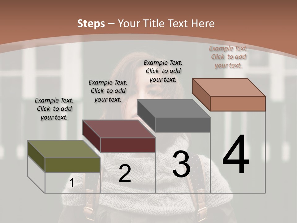 A Woman Standing In Front Of A Green Building PowerPoint Template