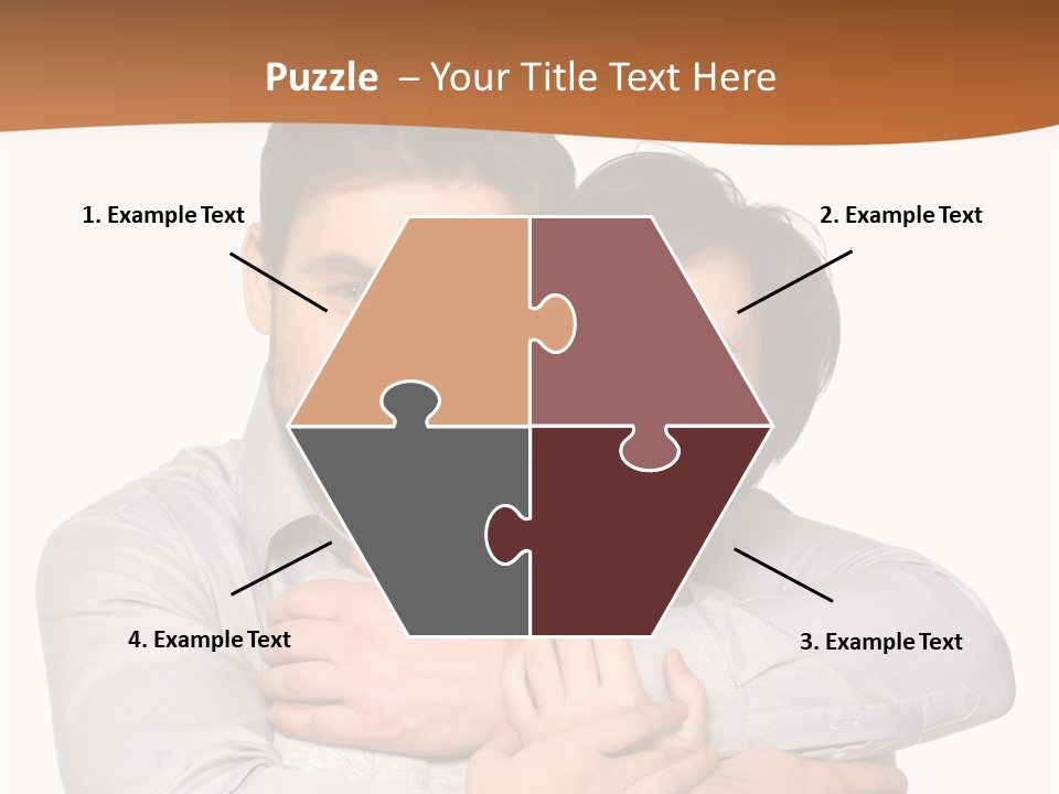 A Man And Woman Are Hugging Each Other PowerPoint Template