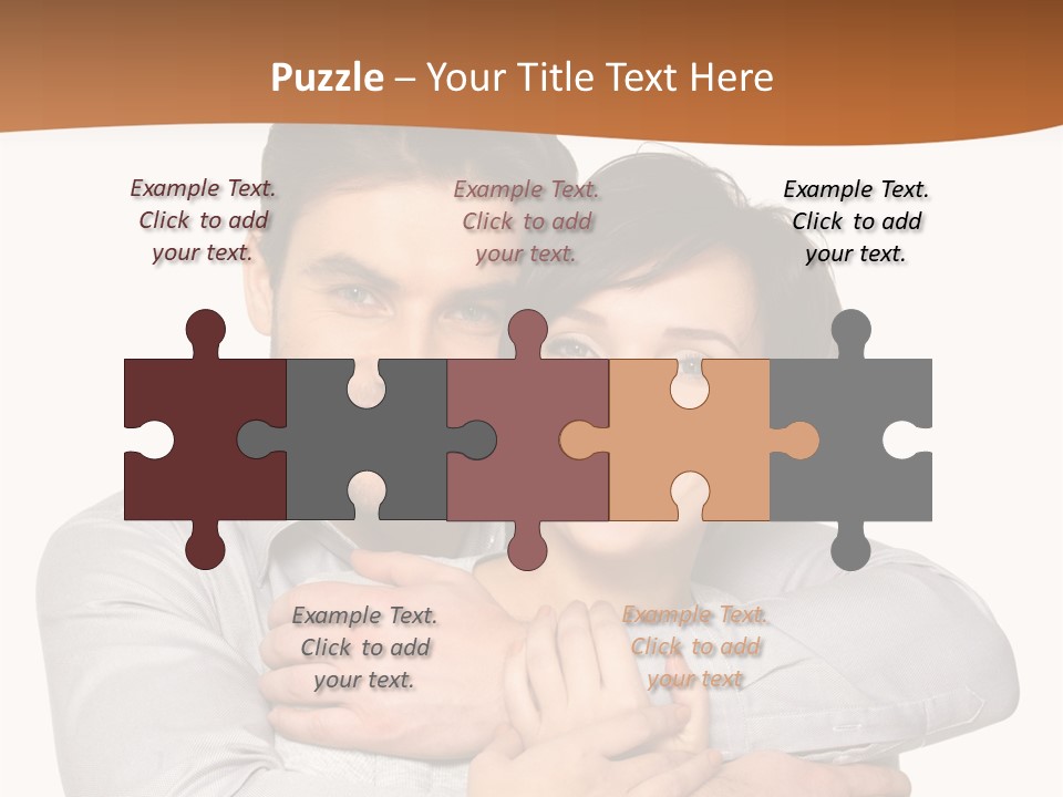 A Man And Woman Are Hugging Each Other PowerPoint Template
