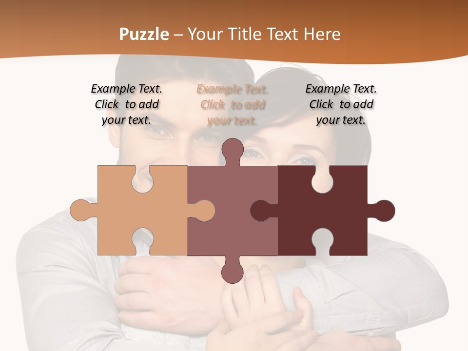 A Man And Woman Are Hugging Each Other PowerPoint Template