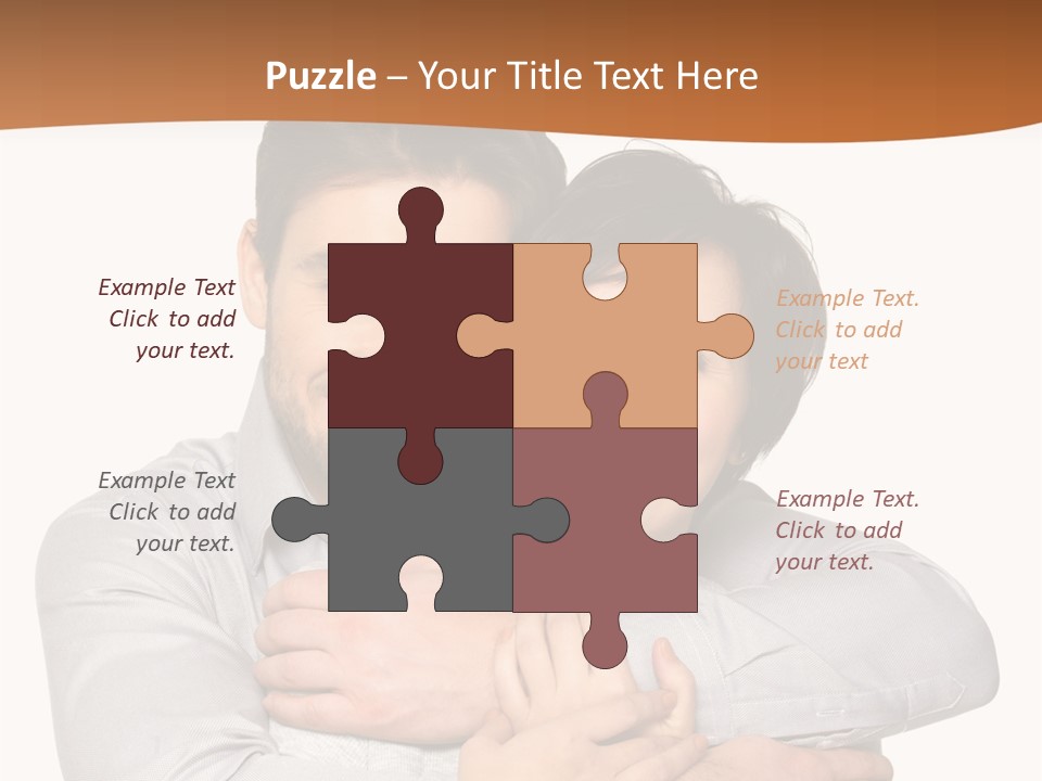 A Man And Woman Are Hugging Each Other PowerPoint Template