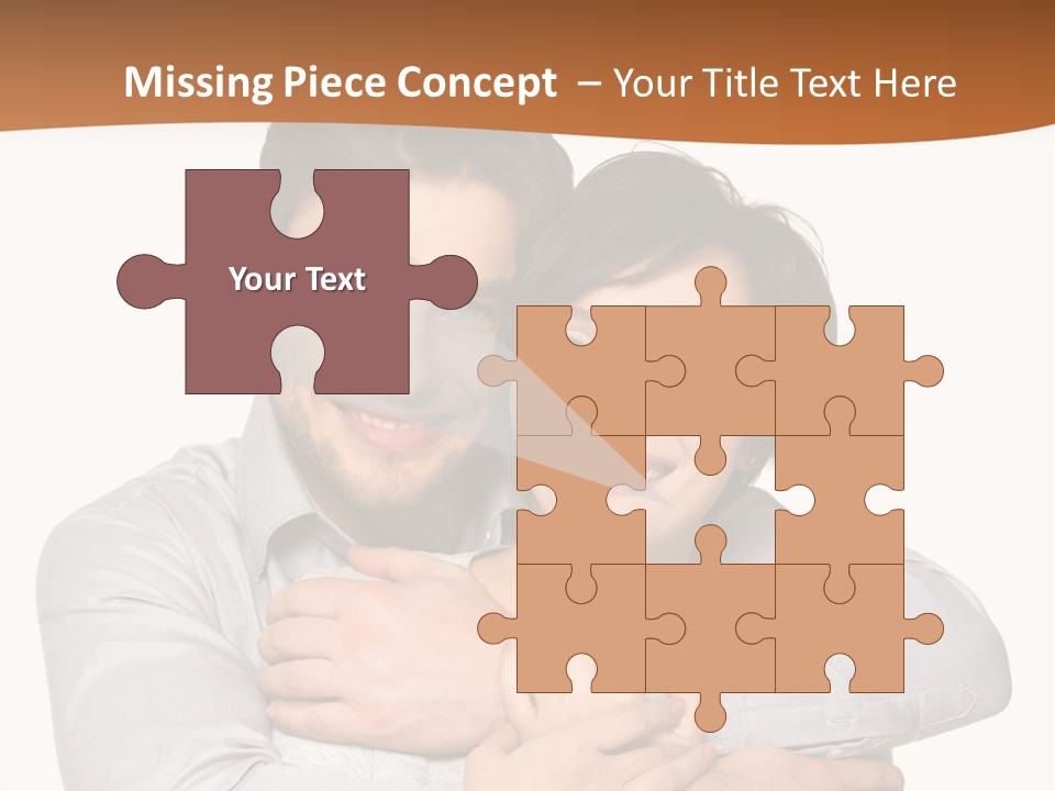 A Man And Woman Are Hugging Each Other PowerPoint Template
