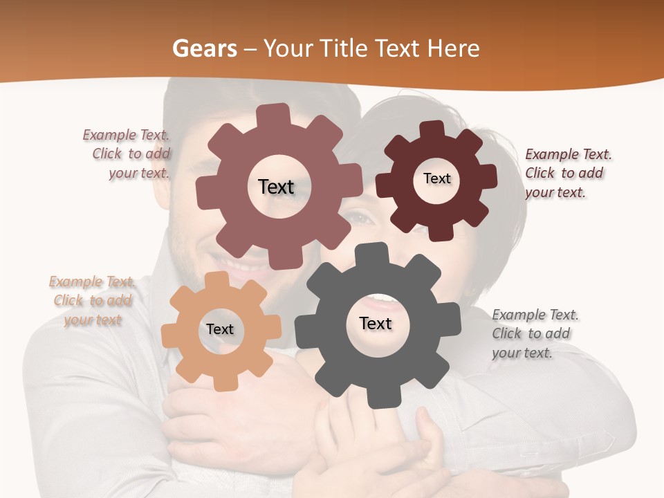 A Man And Woman Are Hugging Each Other PowerPoint Template
