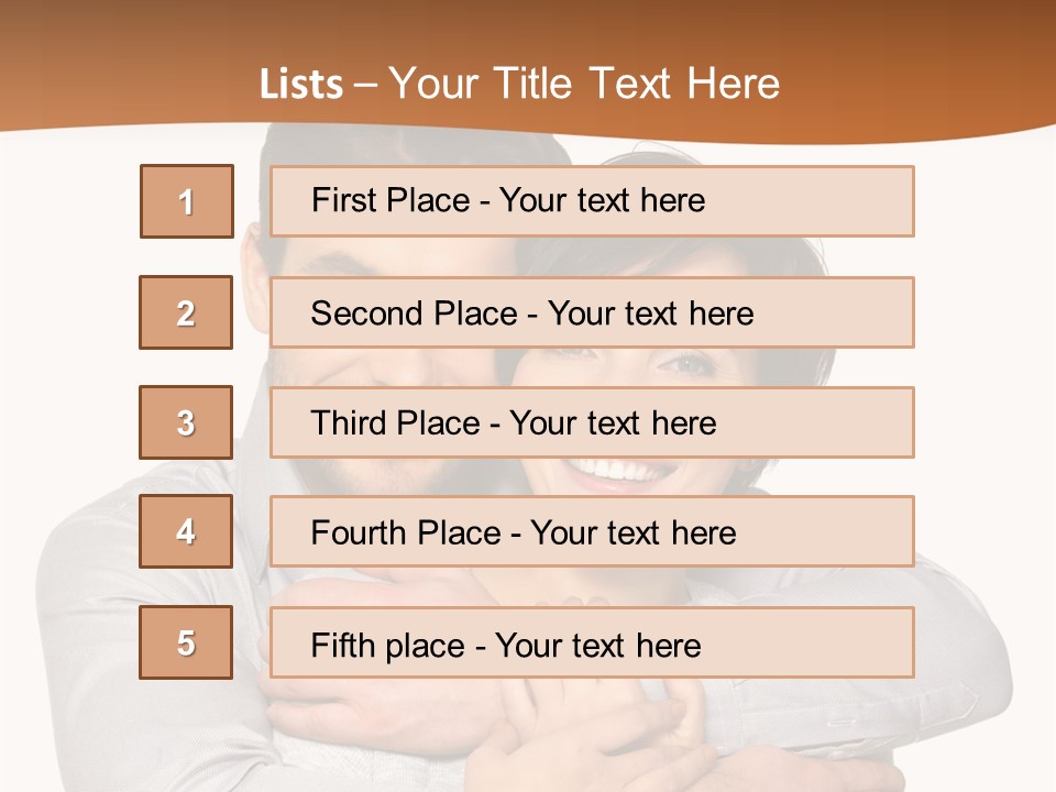 A Man And Woman Are Hugging Each Other PowerPoint Template