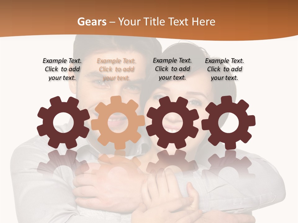 A Man And Woman Are Hugging Each Other PowerPoint Template