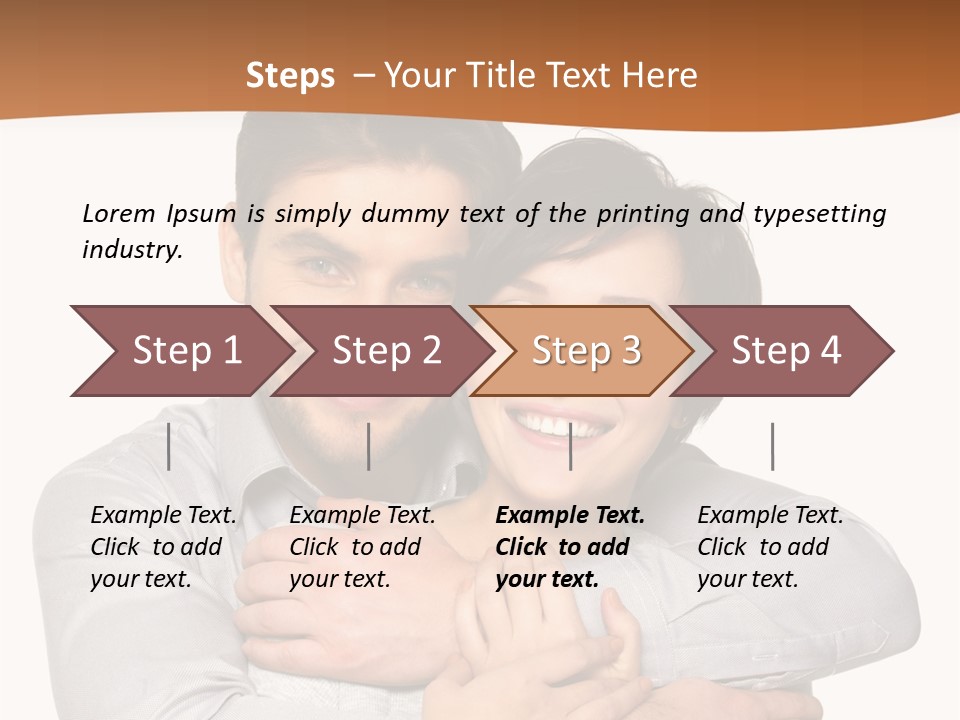 A Man And Woman Are Hugging Each Other PowerPoint Template