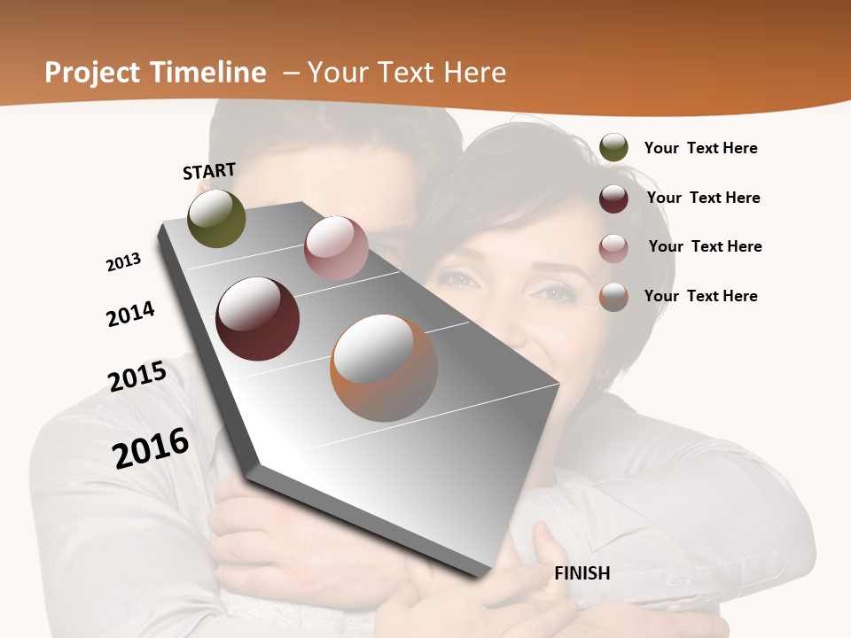 A Man And Woman Are Hugging Each Other PowerPoint Template