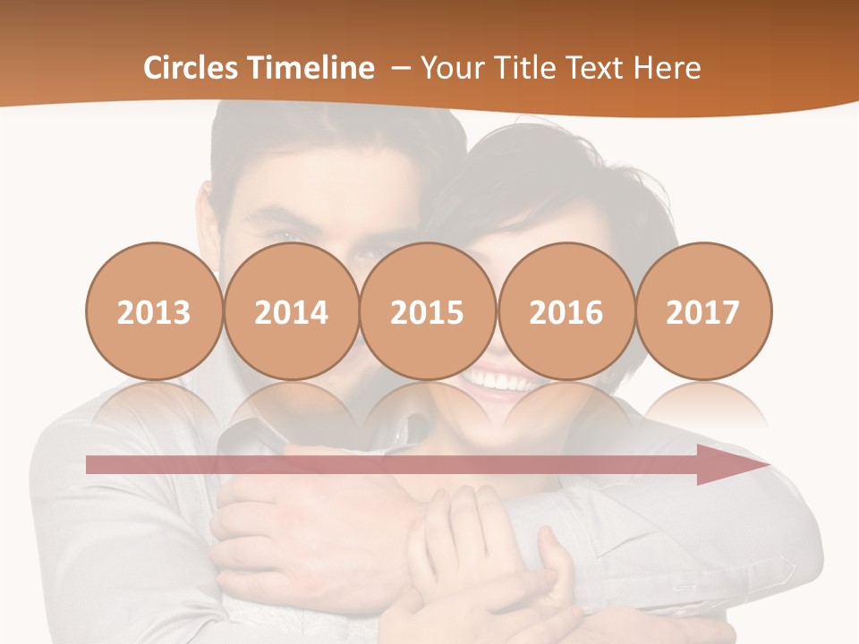 A Man And Woman Are Hugging Each Other PowerPoint Template
