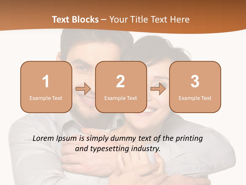 A Man And Woman Are Hugging Each Other PowerPoint Template