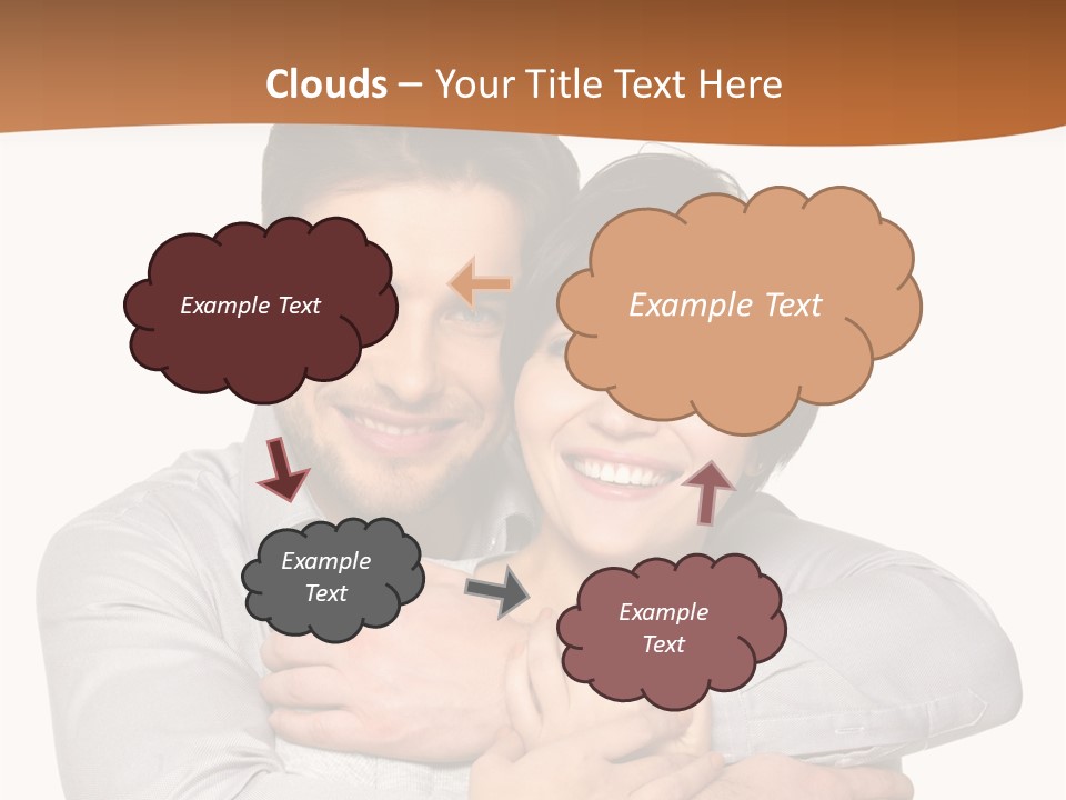 A Man And Woman Are Hugging Each Other PowerPoint Template