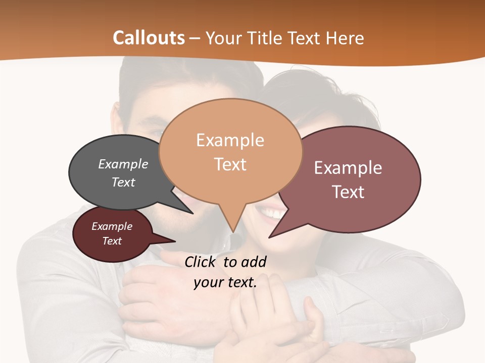 A Man And Woman Are Hugging Each Other PowerPoint Template