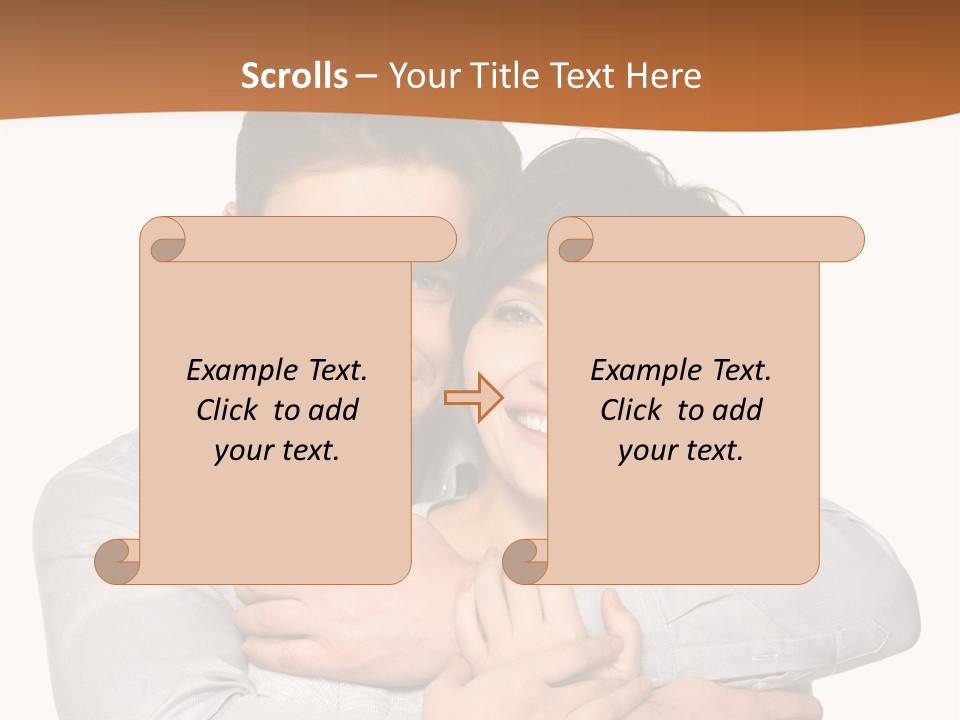 A Man And Woman Are Hugging Each Other PowerPoint Template