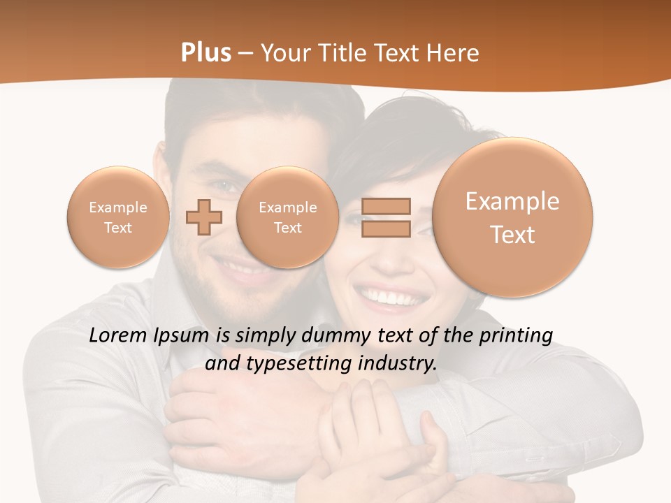 A Man And Woman Are Hugging Each Other PowerPoint Template