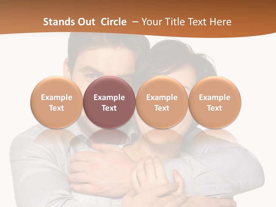 A Man And Woman Are Hugging Each Other PowerPoint Template