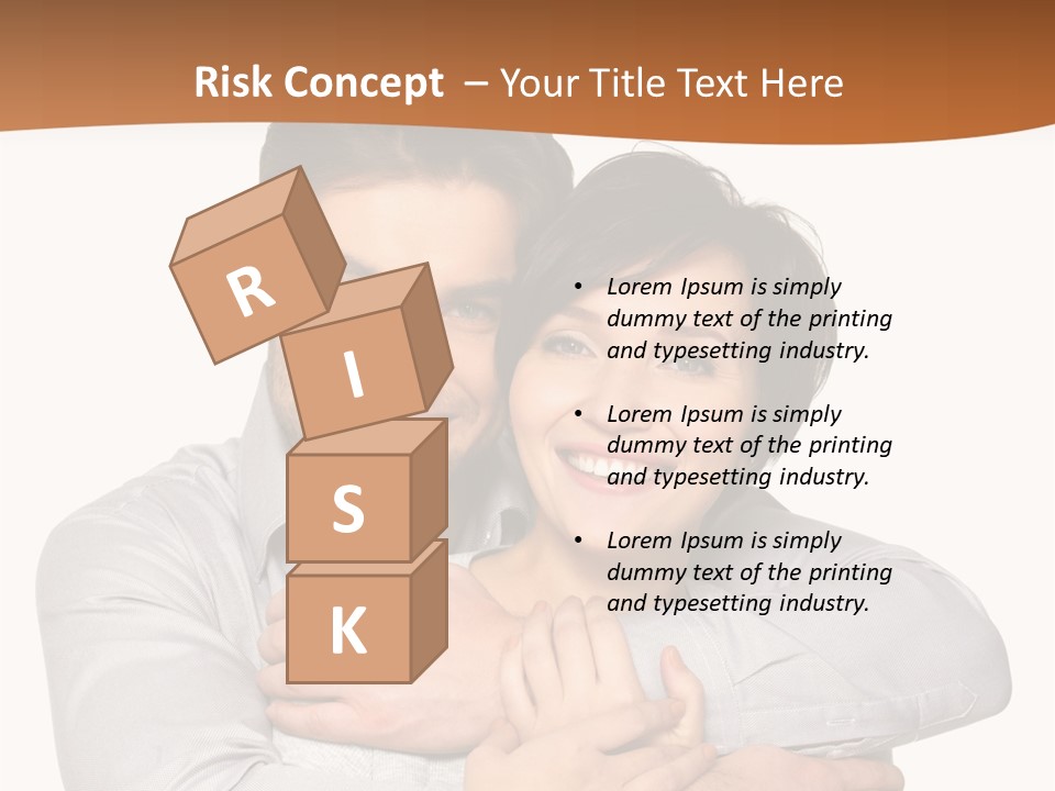 A Man And Woman Are Hugging Each Other PowerPoint Template