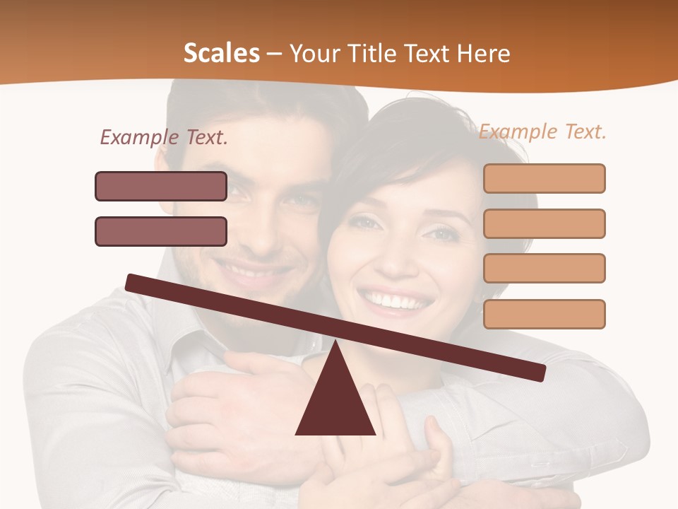 A Man And Woman Are Hugging Each Other PowerPoint Template