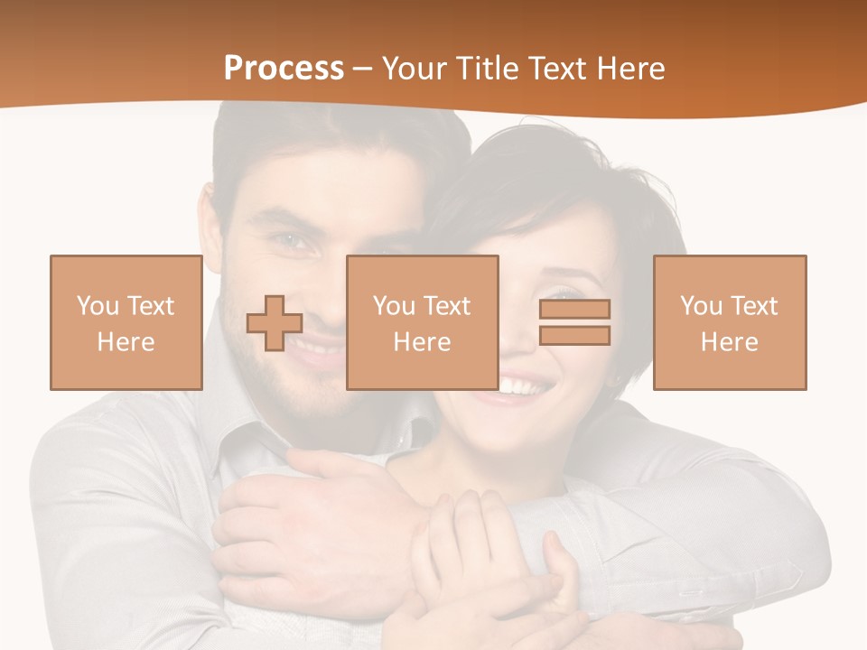 A Man And Woman Are Hugging Each Other PowerPoint Template