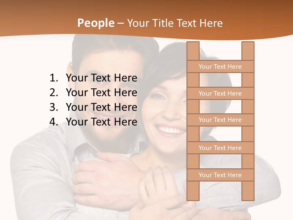 A Man And Woman Are Hugging Each Other PowerPoint Template