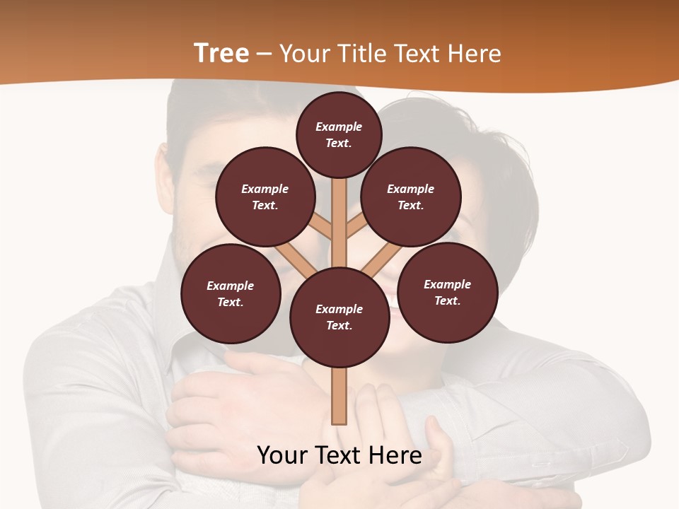 A Man And Woman Are Hugging Each Other PowerPoint Template