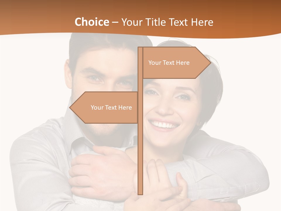 A Man And Woman Are Hugging Each Other PowerPoint Template