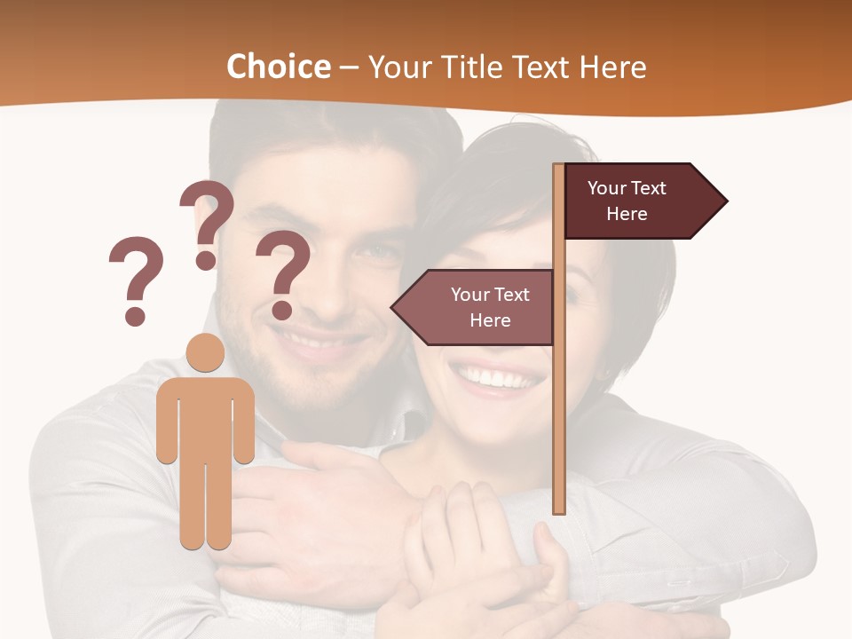 A Man And Woman Are Hugging Each Other PowerPoint Template