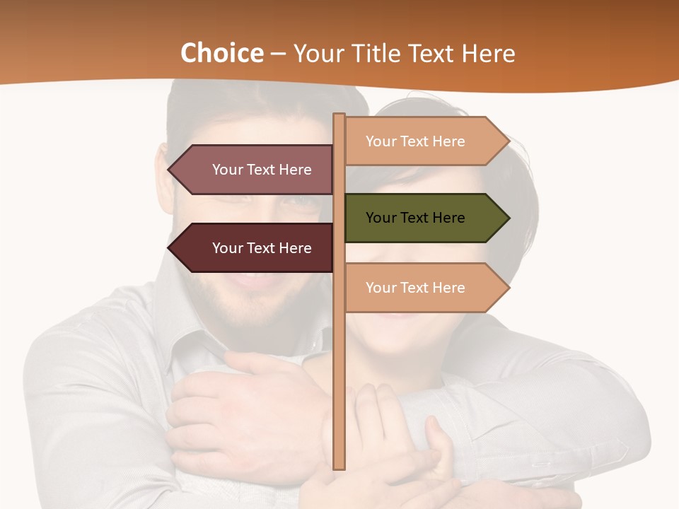 A Man And Woman Are Hugging Each Other PowerPoint Template