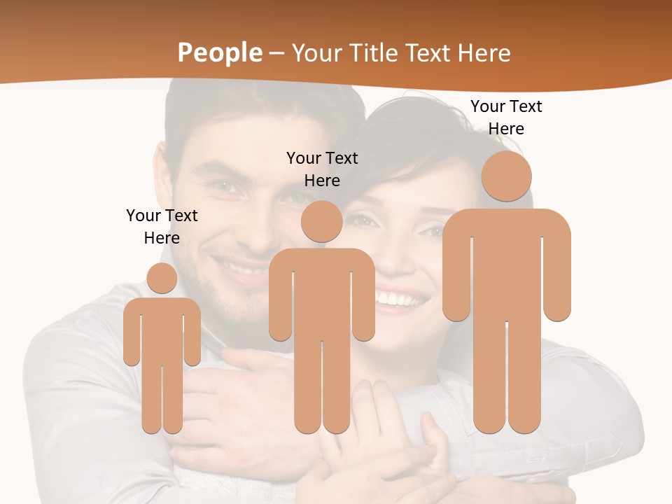 A Man And Woman Are Hugging Each Other PowerPoint Template