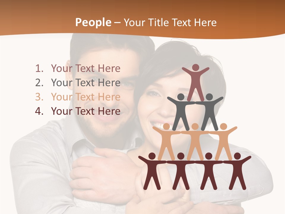 A Man And Woman Are Hugging Each Other PowerPoint Template