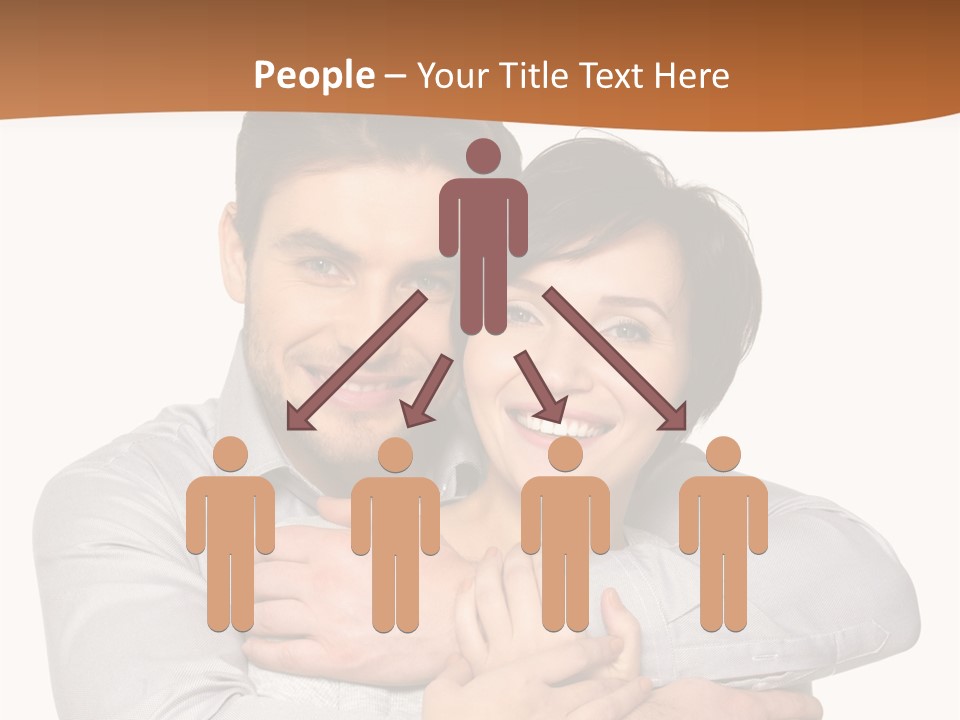 A Man And Woman Are Hugging Each Other PowerPoint Template