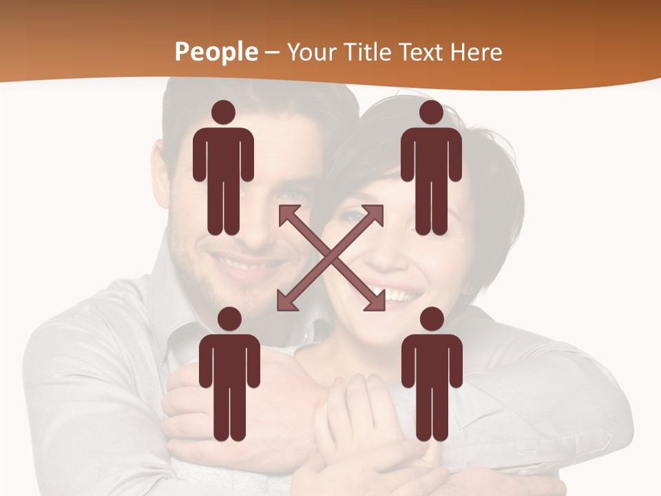 A Man And Woman Are Hugging Each Other PowerPoint Template