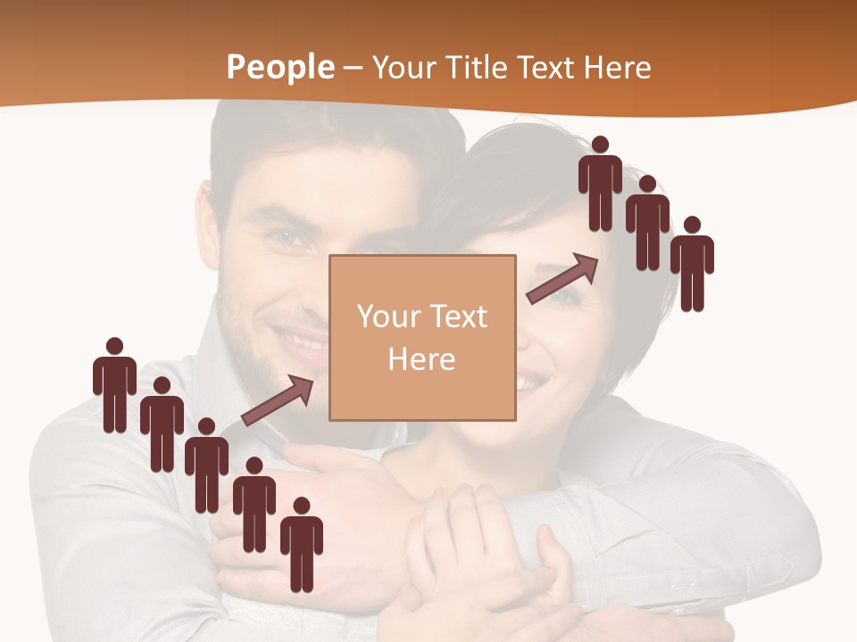 A Man And Woman Are Hugging Each Other PowerPoint Template
