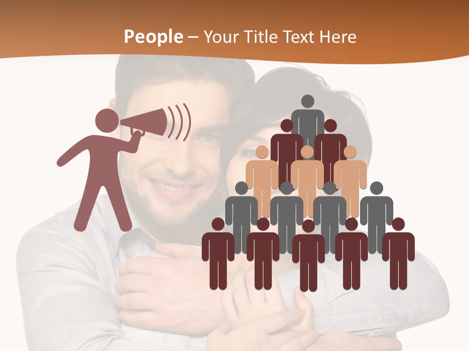 A Man And Woman Are Hugging Each Other PowerPoint Template