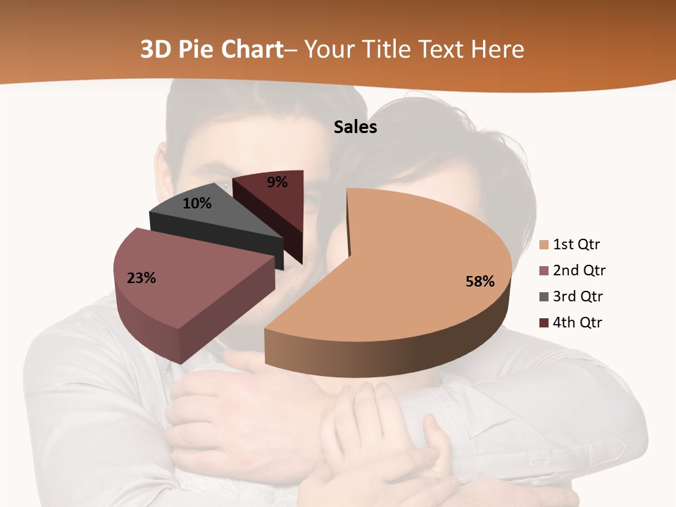A Man And Woman Are Hugging Each Other PowerPoint Template