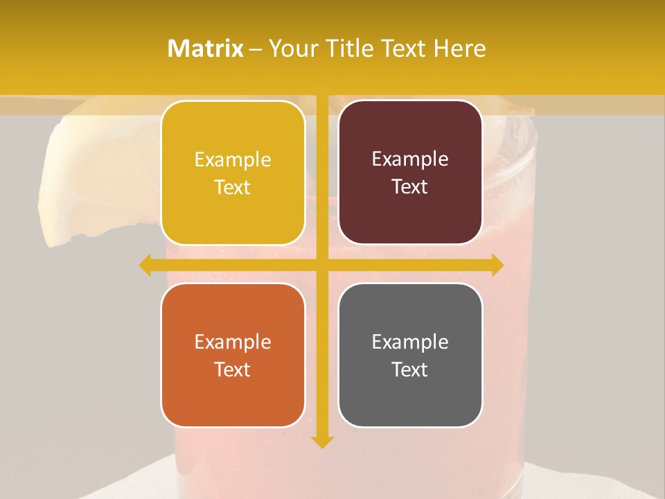 A Bloody Drink With A Garnish Garnish Garnish On The PowerPoint Template