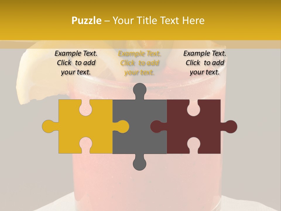 A Bloody Drink With A Garnish Garnish Garnish On The PowerPoint Template