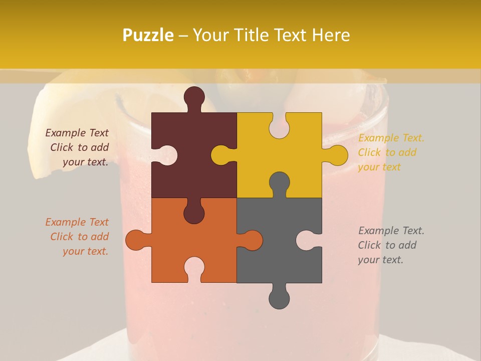 A Bloody Drink With A Garnish Garnish Garnish On The PowerPoint Template