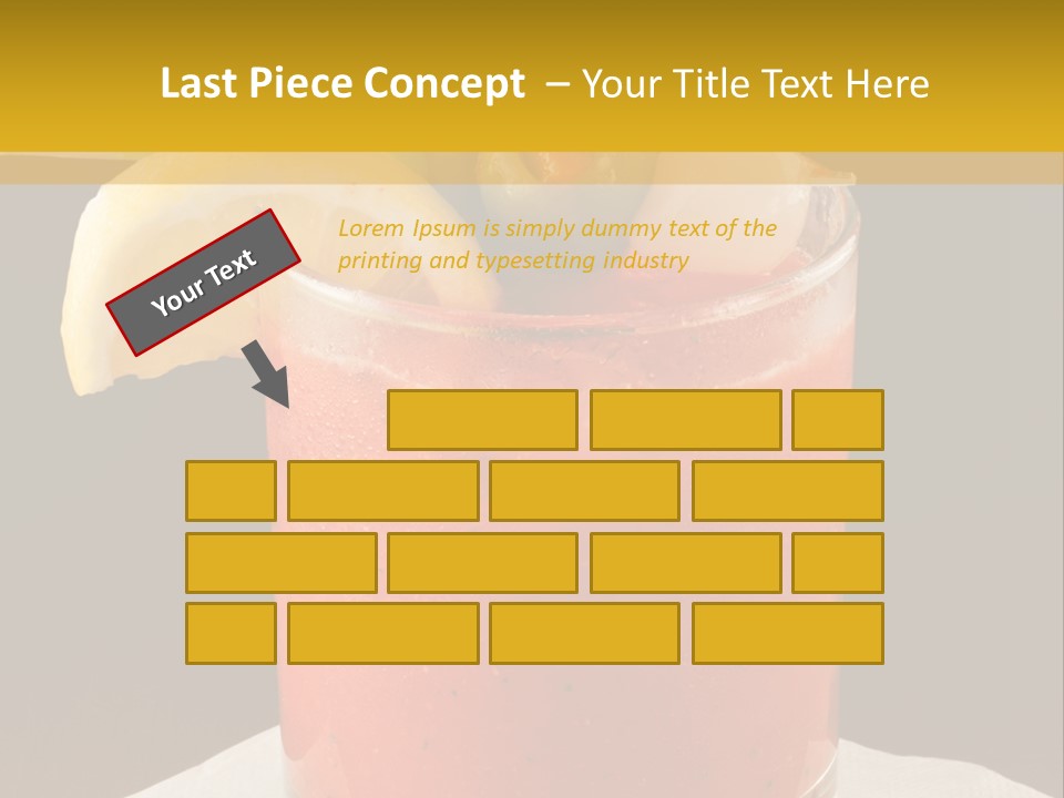 A Bloody Drink With A Garnish Garnish Garnish On The PowerPoint Template