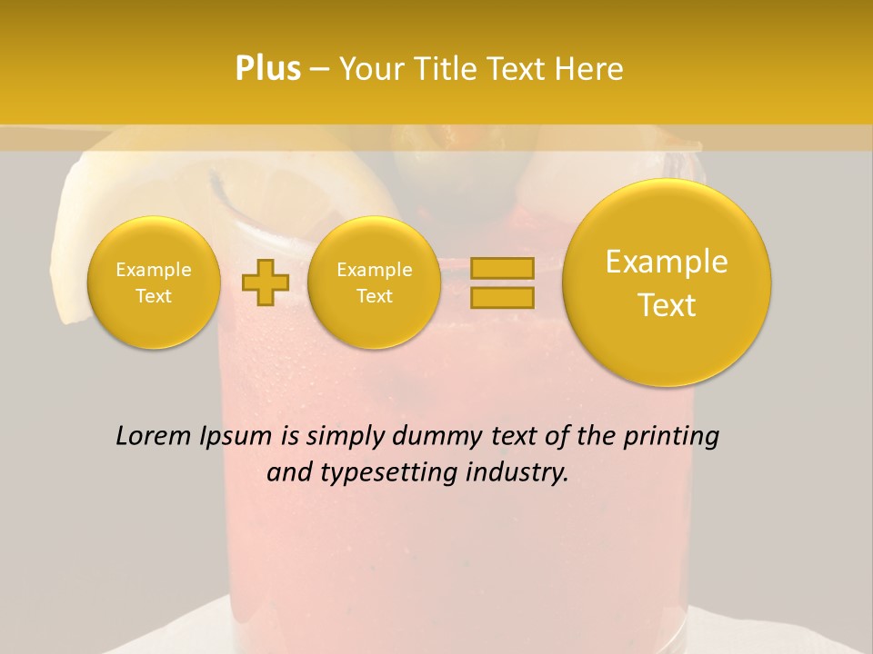 A Bloody Drink With A Garnish Garnish Garnish On The PowerPoint Template